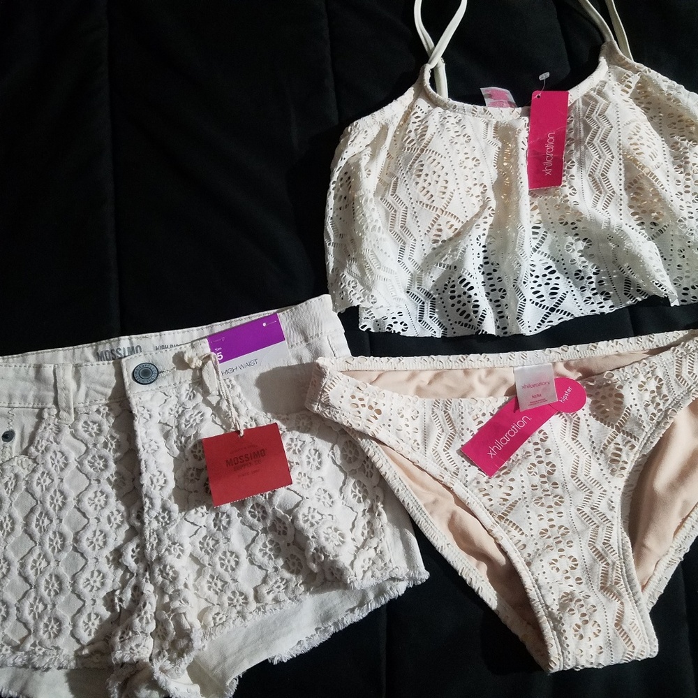 Bathing suit & matching shorts bundle